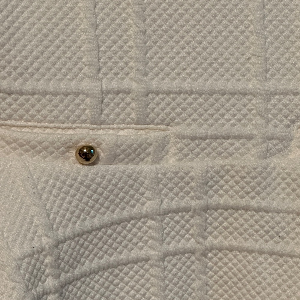 Janie and Jack Cream White Textured Dress with Faux Fur Collar size 4t - Picture 4 of 5